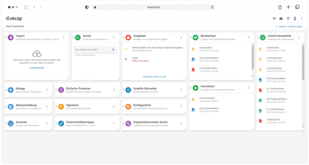 DMS-System d.velop Übersicht – Dokumentenmanagement im Blick