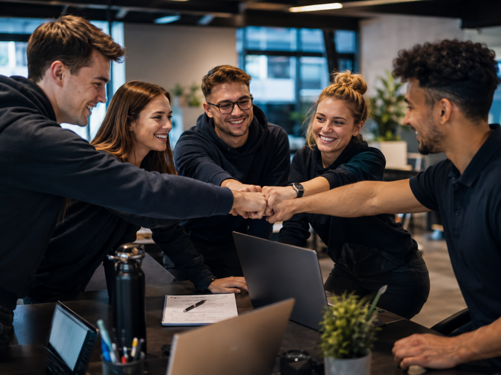 Junges Team während der Ausbildung bei SYSolution